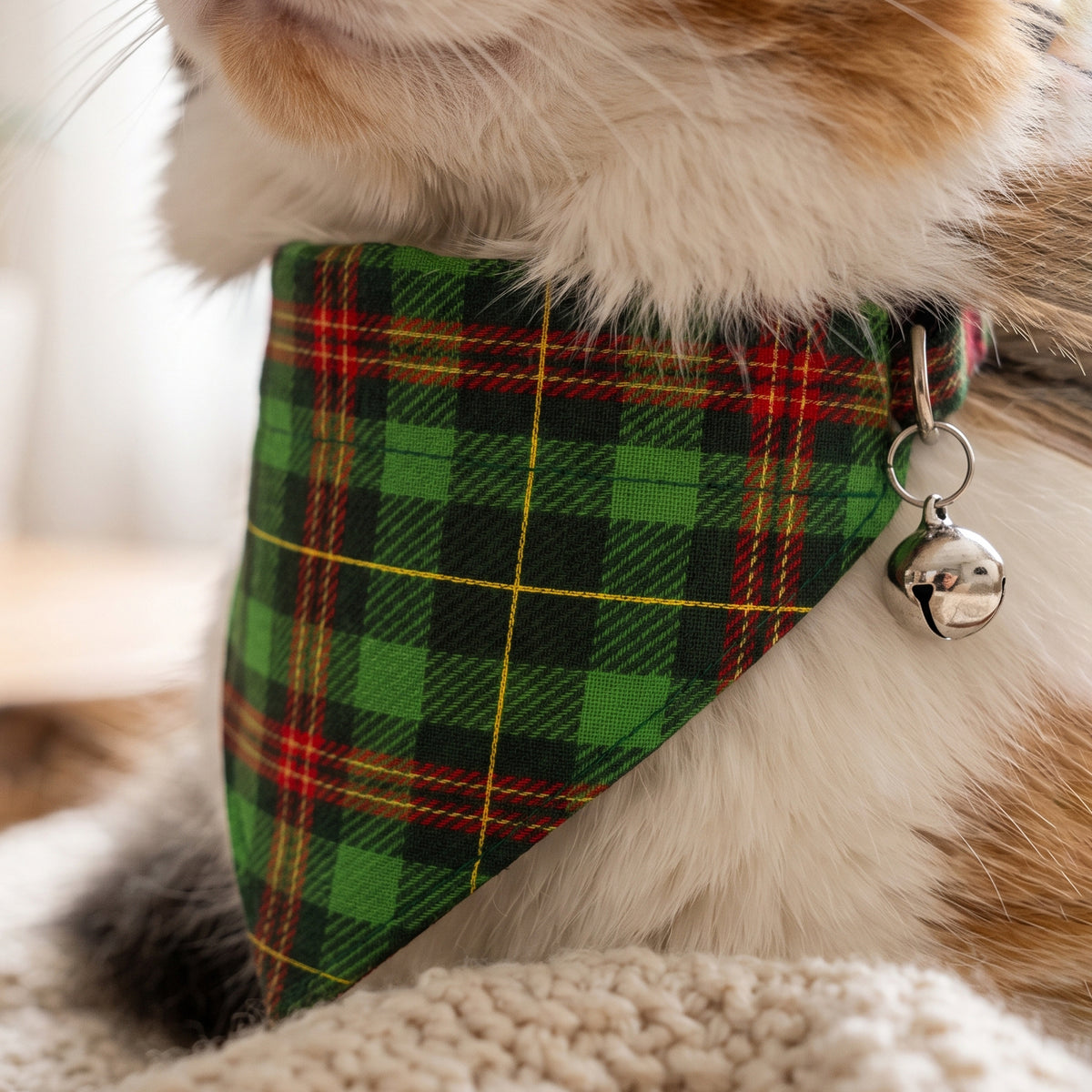 Forest Highlander Tartan Cat Bandana
