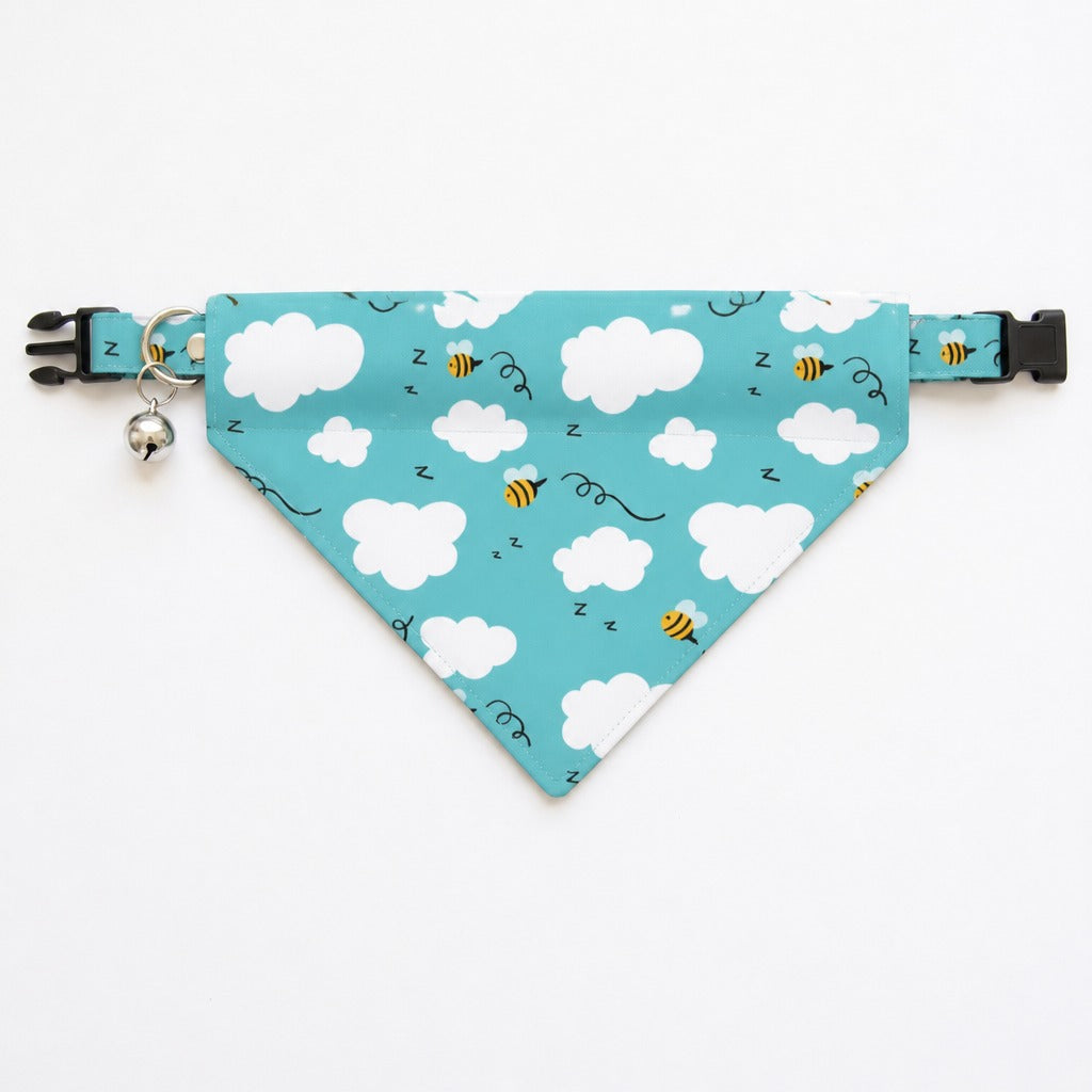 Dreamy Sky & Buzzing Bees Cat Bandana