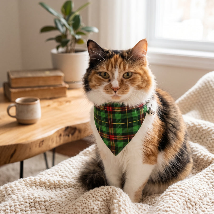 Forest Highlander Tartan Cat Bandana
