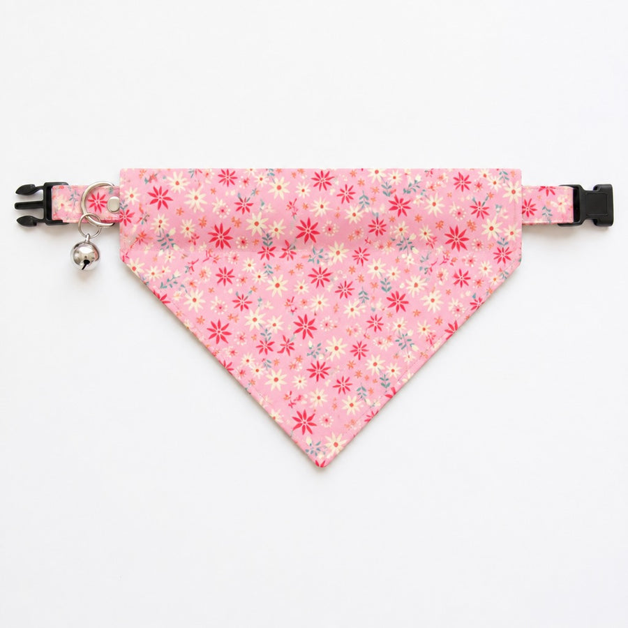 Pink Floral Petal Cat Bandana