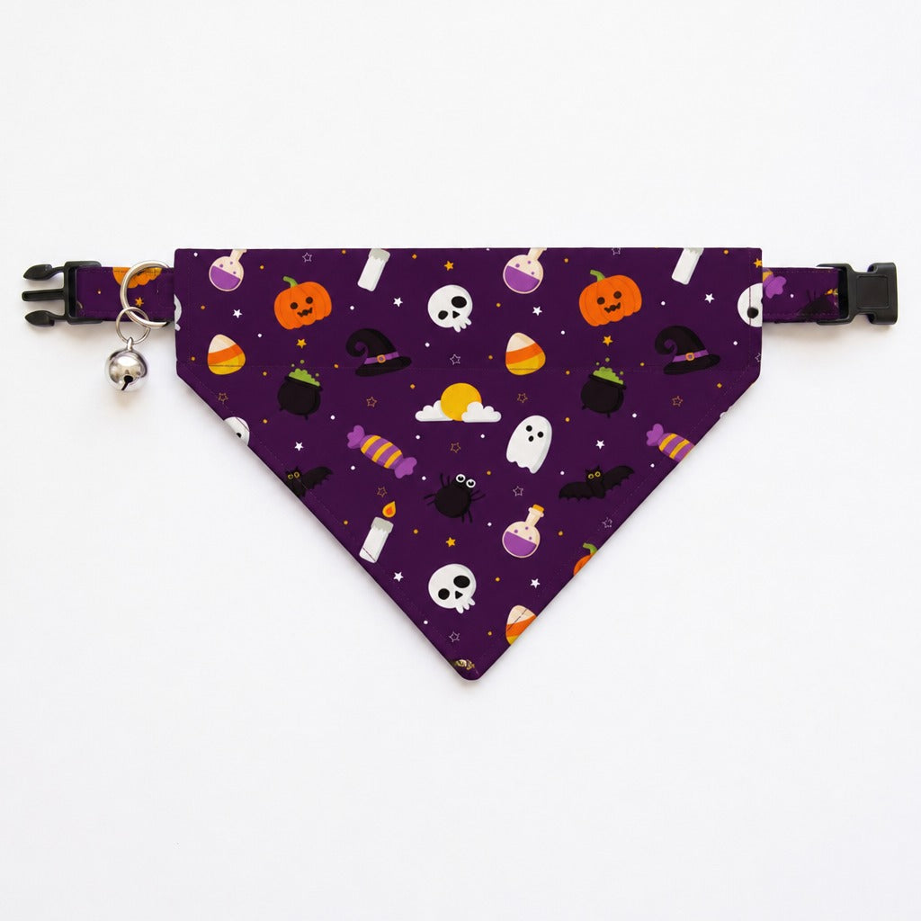 Spooky Halloween Night Cat Bandana